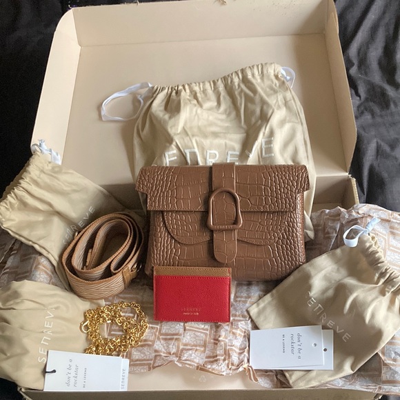 Senreve Handbags - Golden Brown Aria Belt Purse,Small nice size with wallet